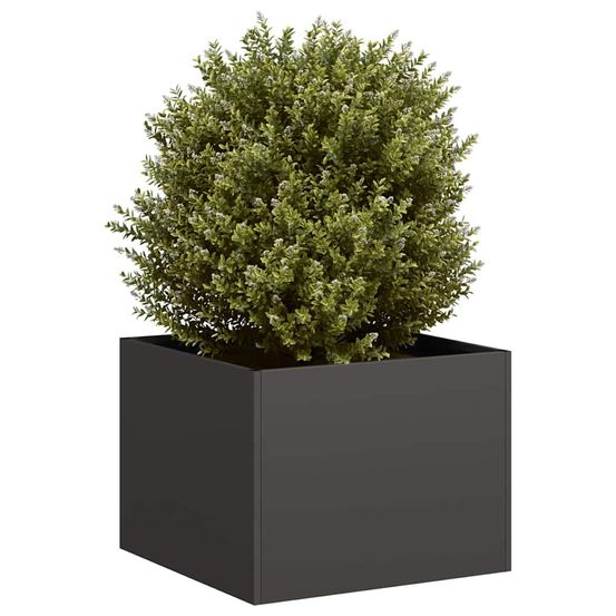 Jardinière carrée acier potager pour jardin terrasse noir 40x40x30 cm