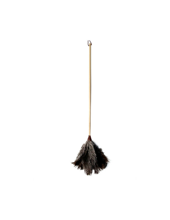 Plumeau d'autruche avec long manche en bois n°2 2109 11,3x2,5x73,5cm barbosa - universal