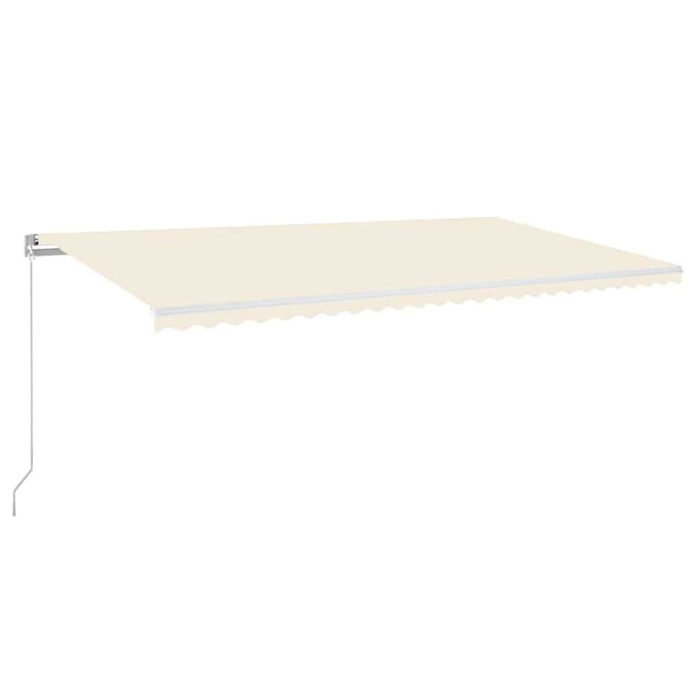 Auvent manuel rétractable avec led 600x300 cm crème