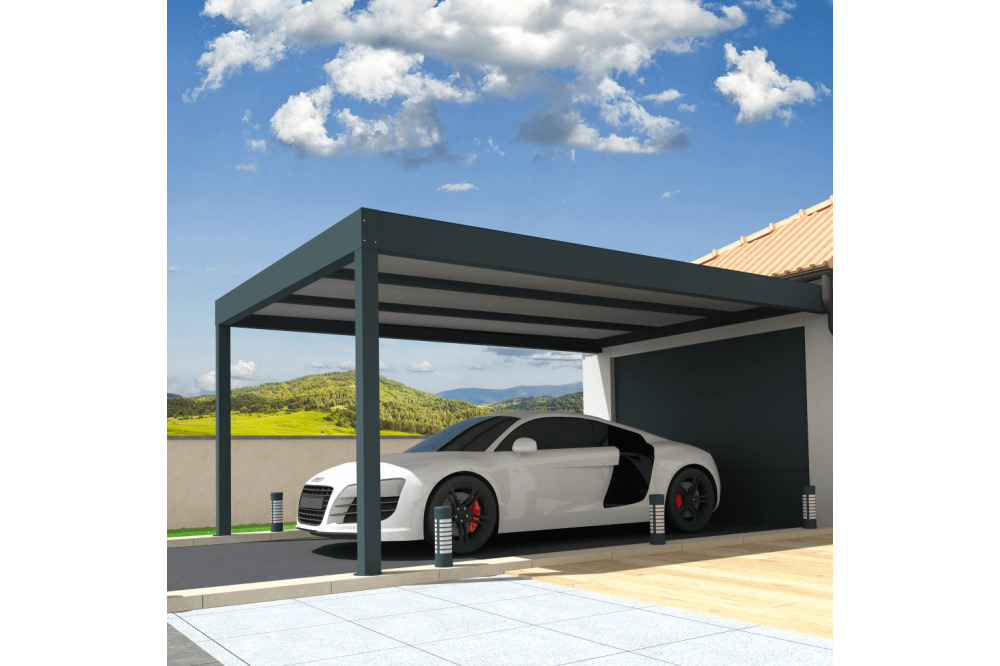 Carport isotoit® modern gris anthracite 6,26x4,00m