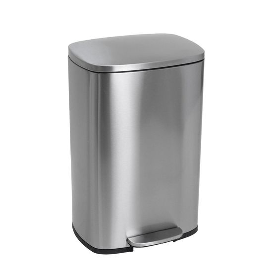 Poubelle à pédale inox admiral argent 50l