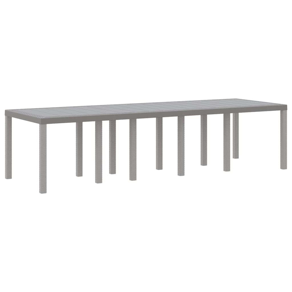 Table de jardin pour repas gris clair 300 x 100 x 73 cm