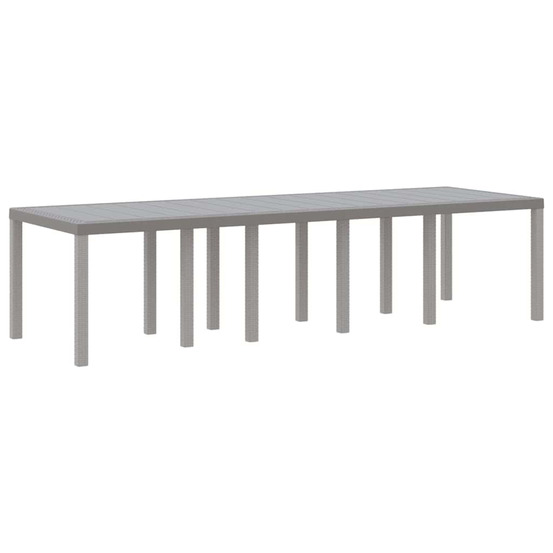 Table de jardin pour repas gris clair 300 x 100 x 73 cm