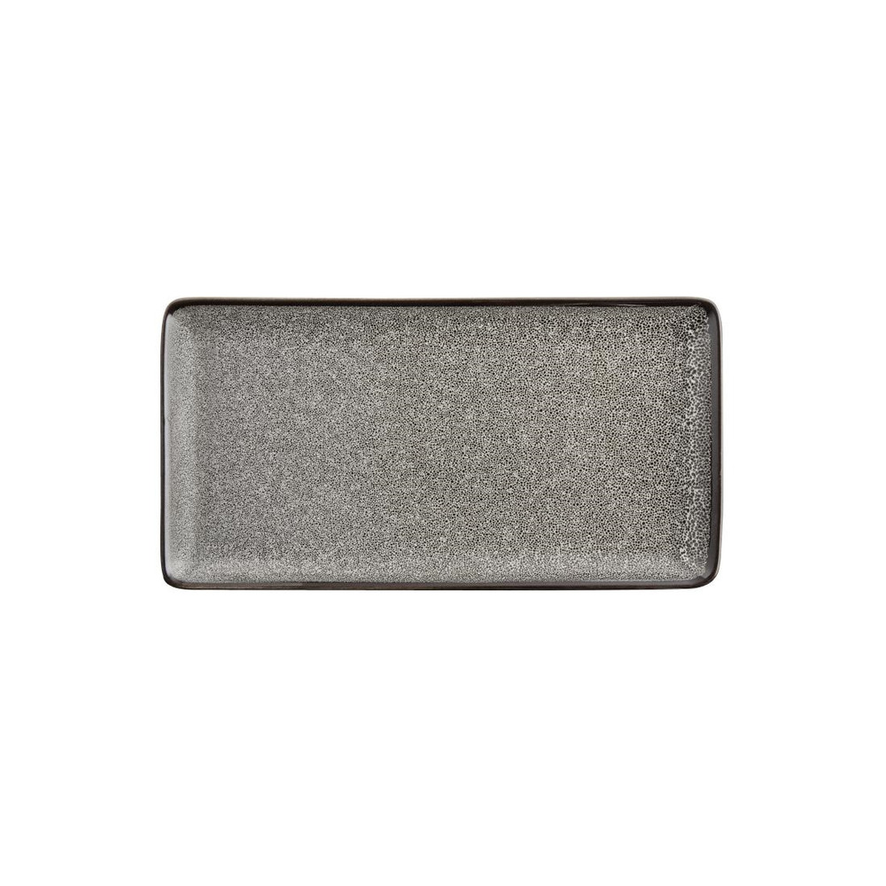 Assiette rectangulaire mineral effet granit - lot de 6 - olympia