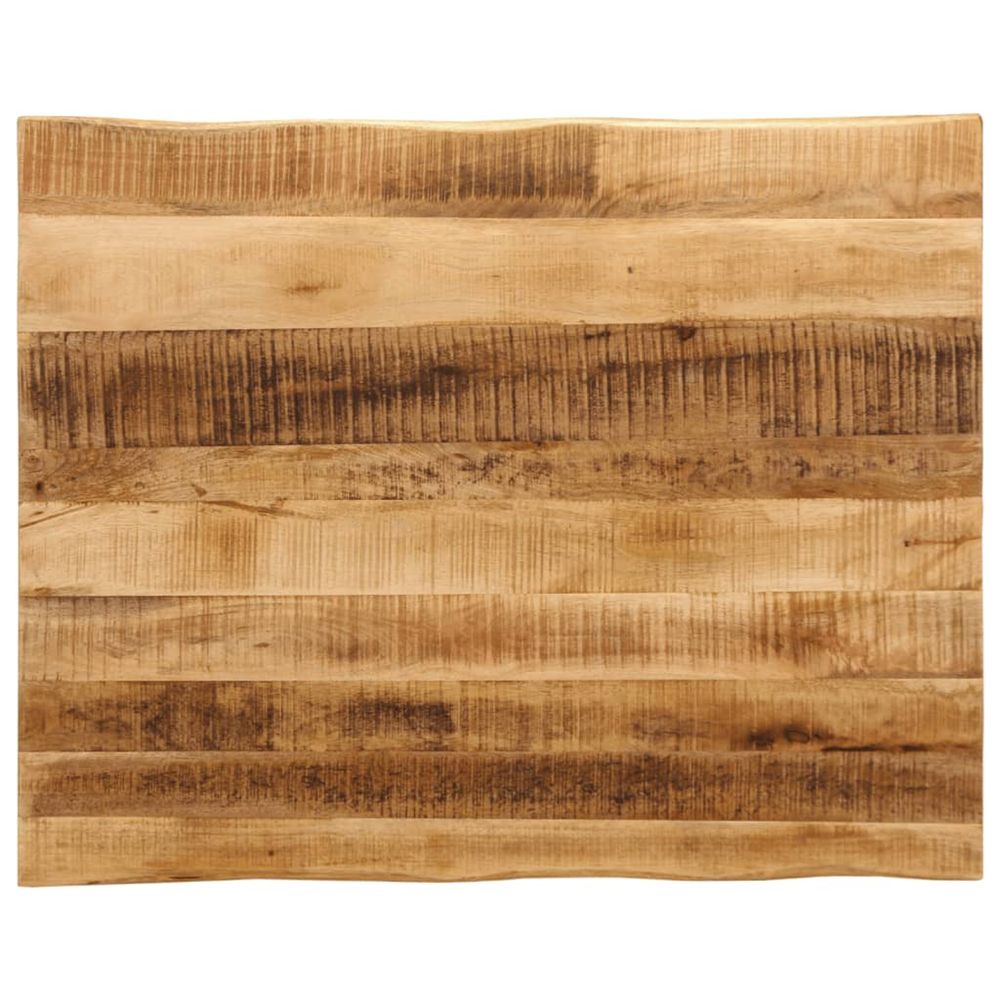 Dessus de table bord vivant 100x80x2,5 cm bois de manguier brut