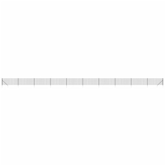 Clôture en treillis métallique et ancrage anthracite 1,1x25 m