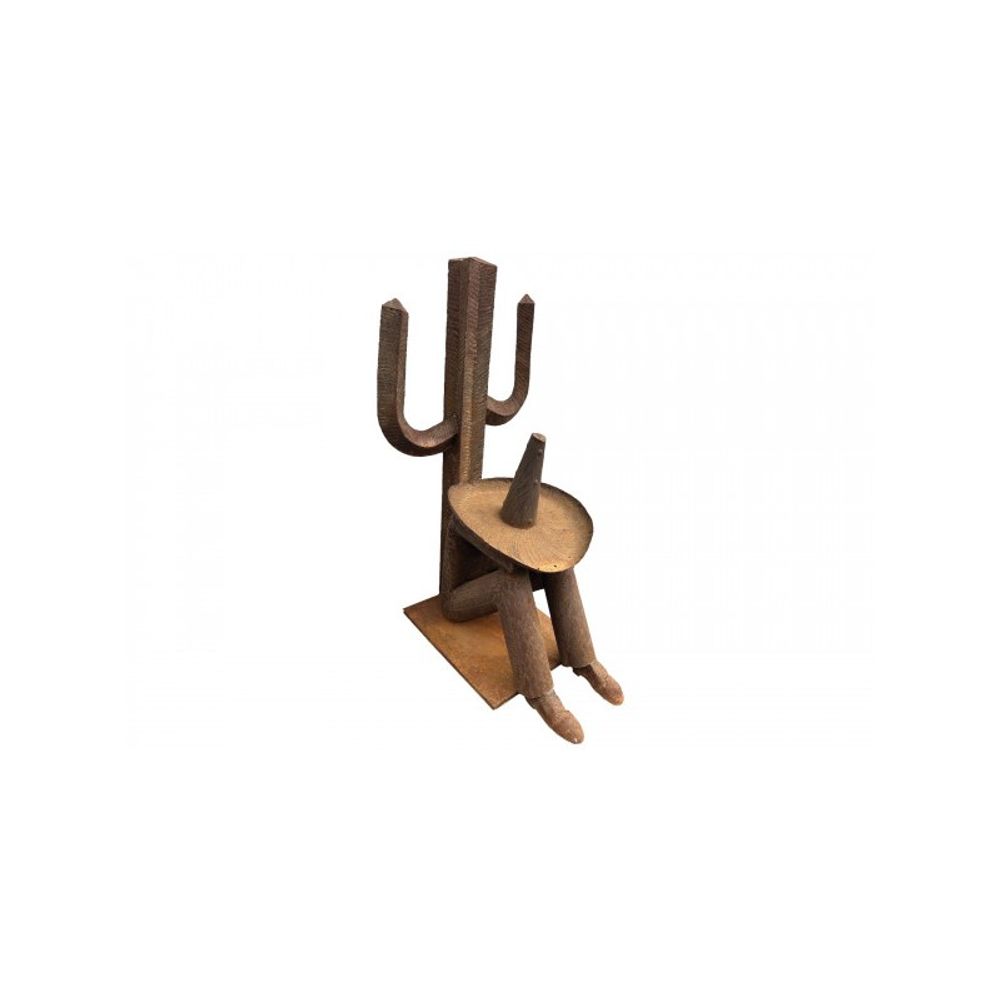 Statue déco jardin mexicain h.155 cm - rouille