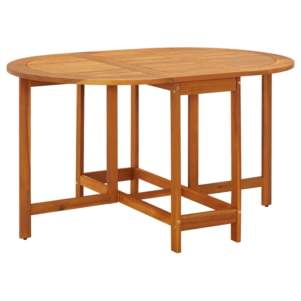 Table de jardin 130x90x72 cm bois d'acacia massif
