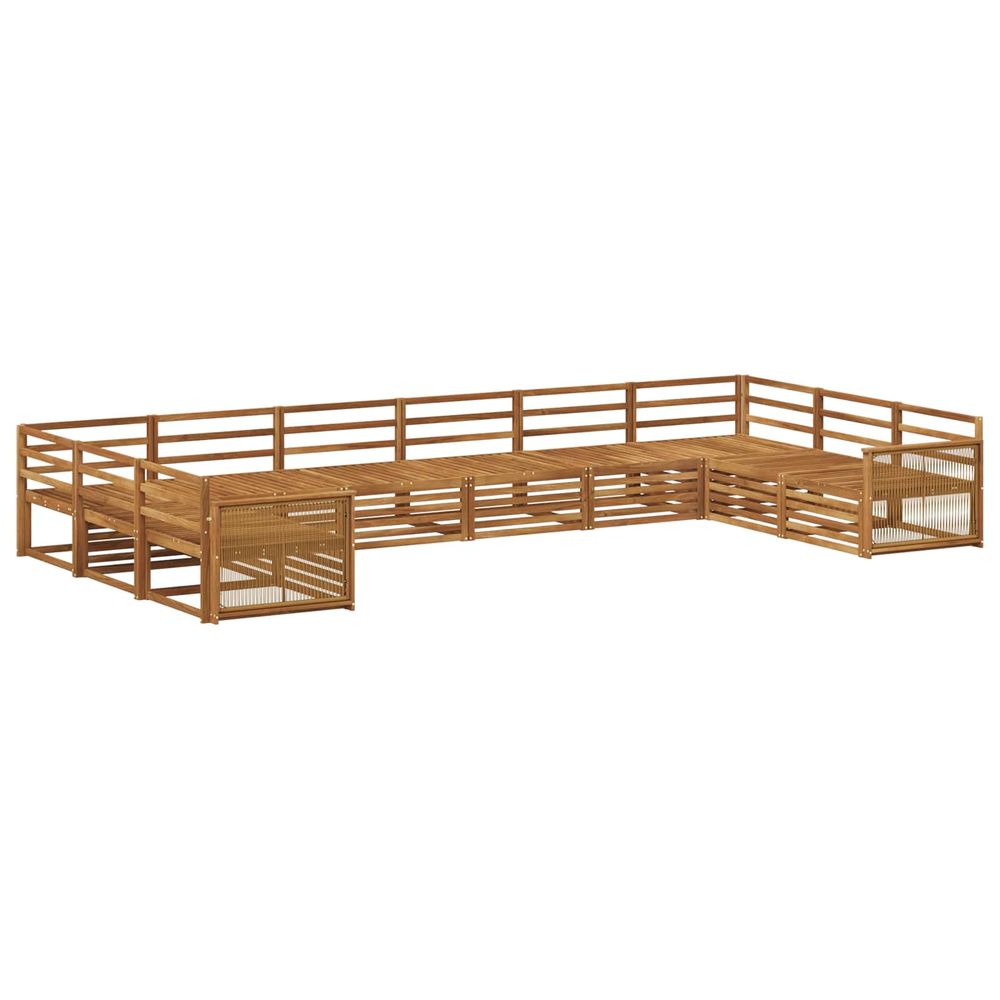 Ensembles de canapés 10 pc bois d'acacia massif