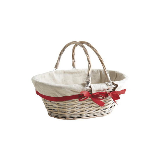 Panier ovale en osier teinté
