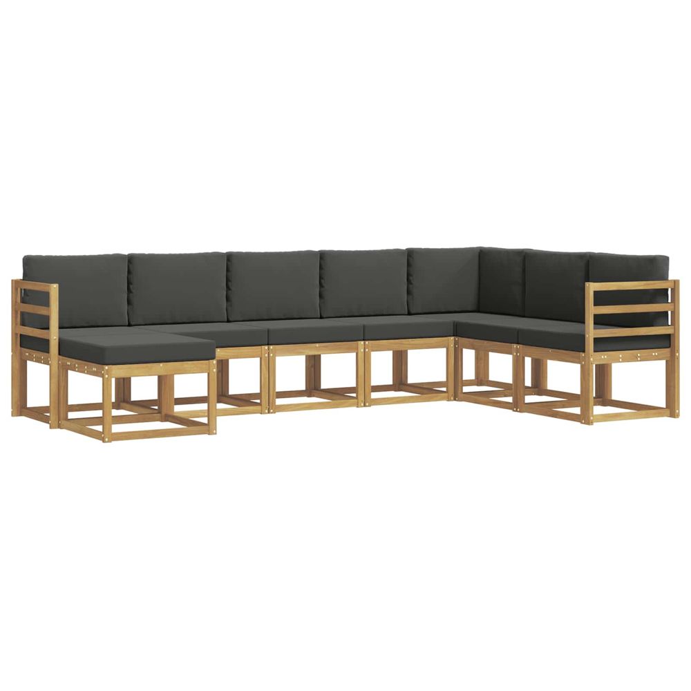 Ensemble de canapés d'extérieur 8 pc blanc et anthracite