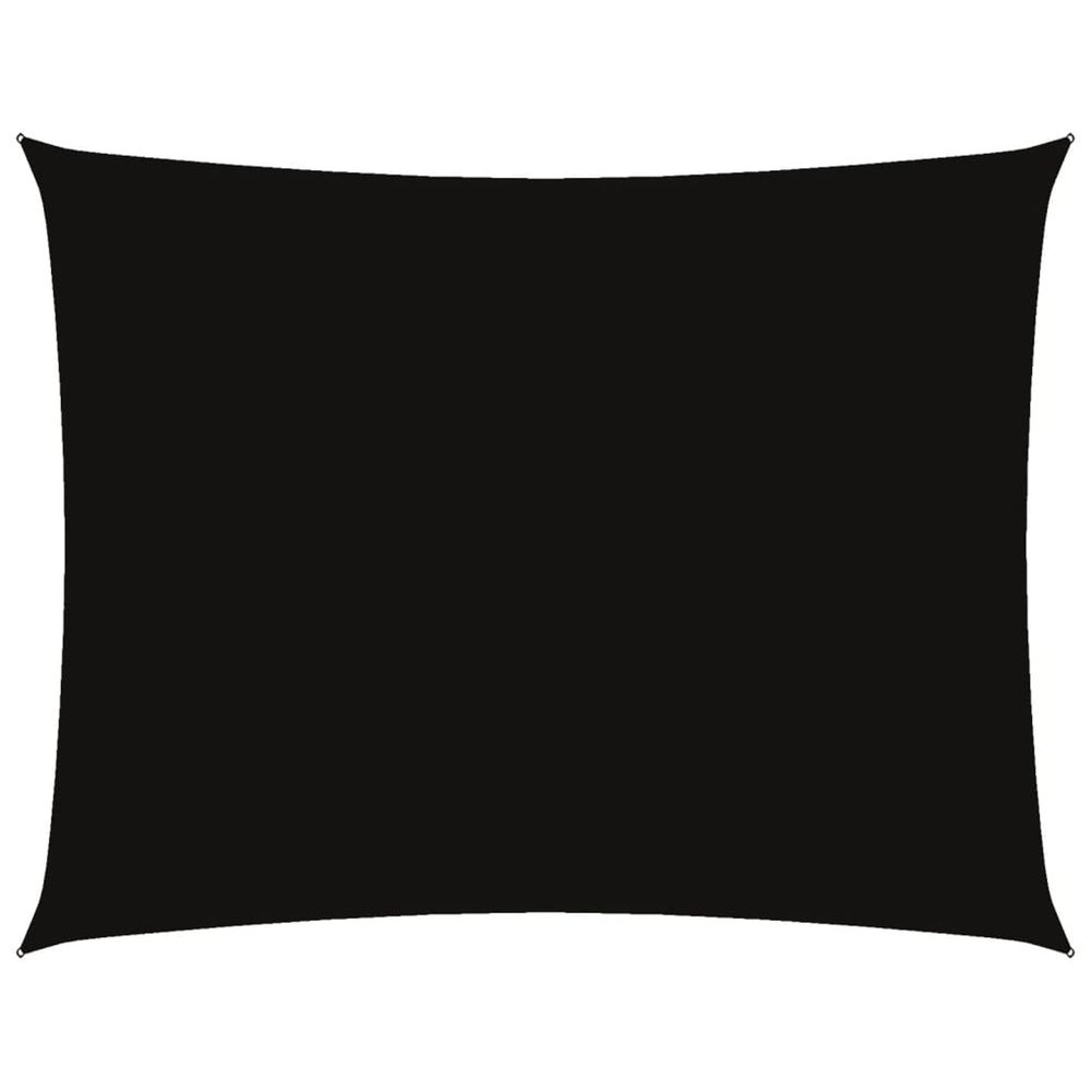 Voile de parasol tissu oxford rectangulaire 6x8 m noir