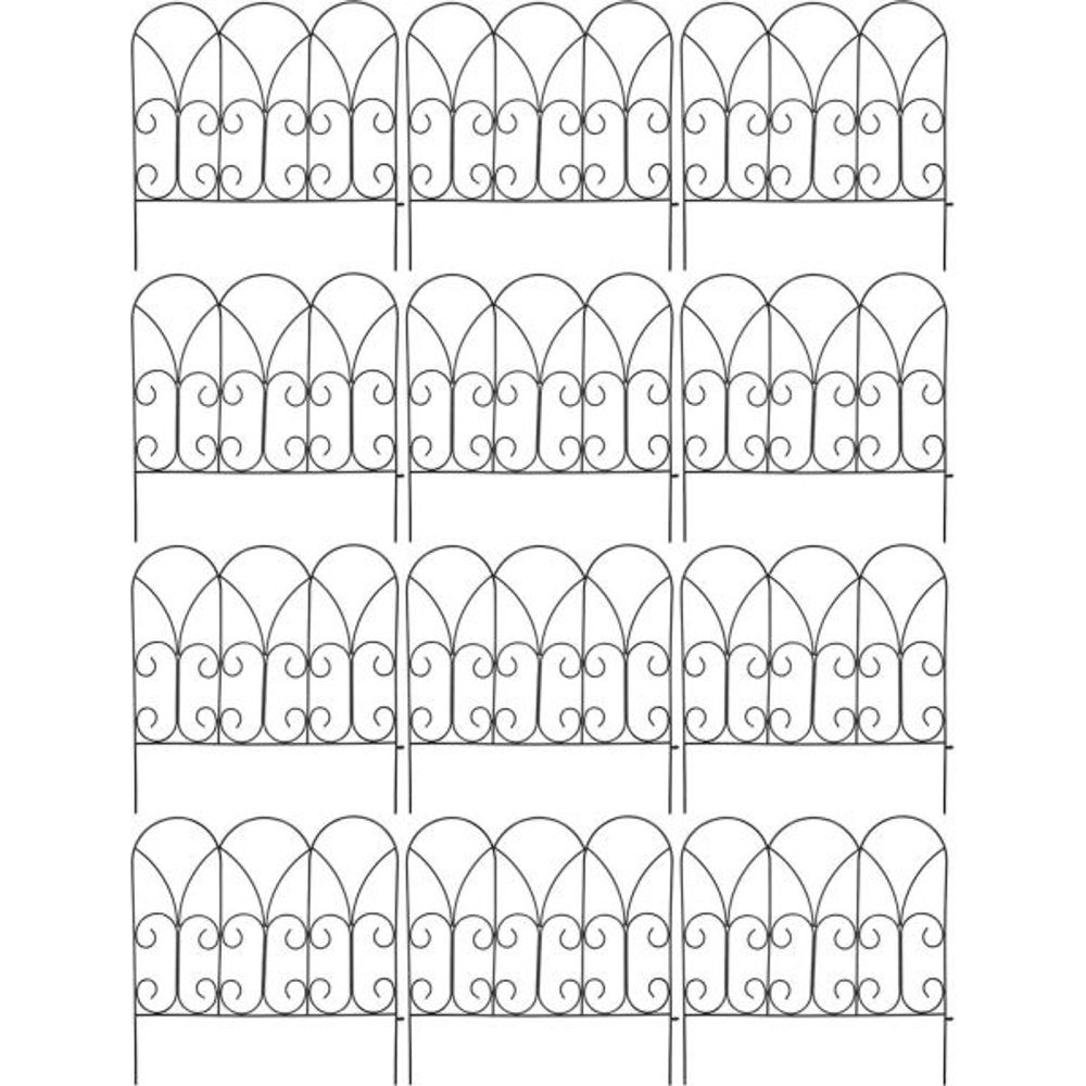 Bordure de jardin métal volutes lot de 12