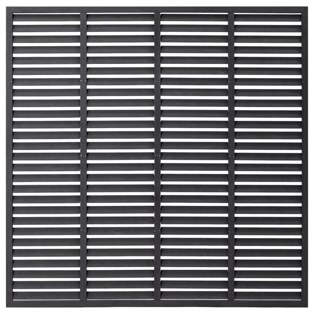 Clôture à persiennes wpc 180x180 cm gris
