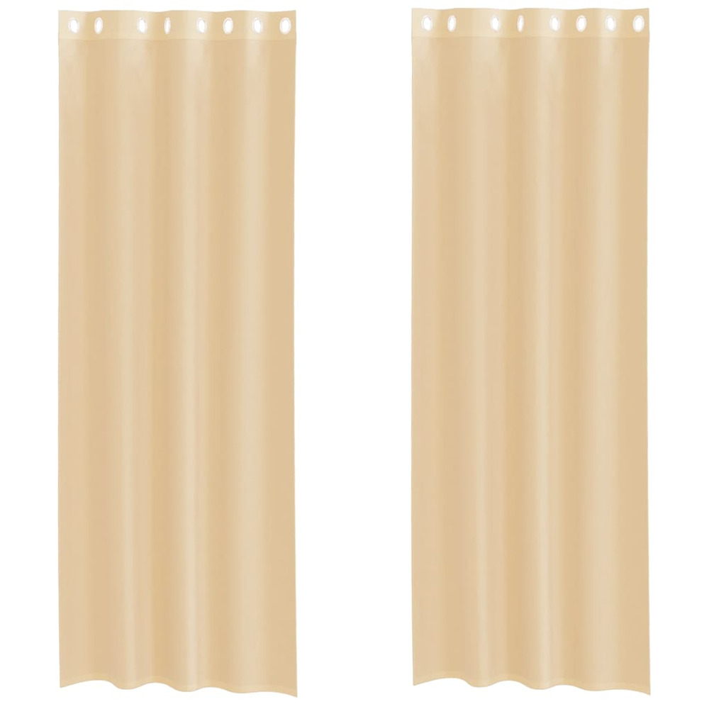 Rideaux en voile avec œillets 2 pcs sable