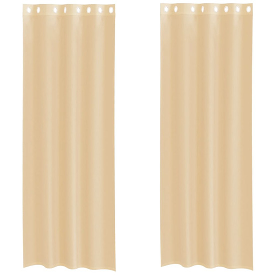 Rideaux en voile avec œillets 2 pcs sable
