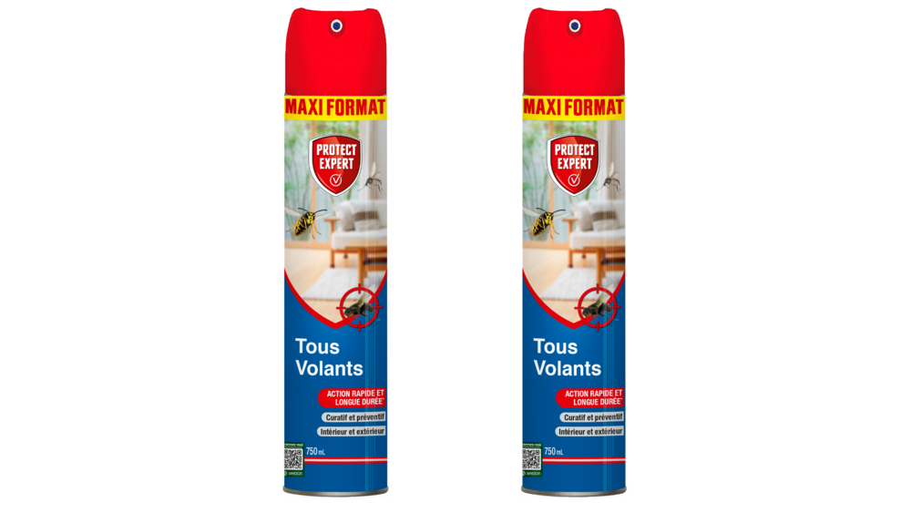 Anti insectes volants - action choc & rapide - intérieur & extérieur - 2x750ml