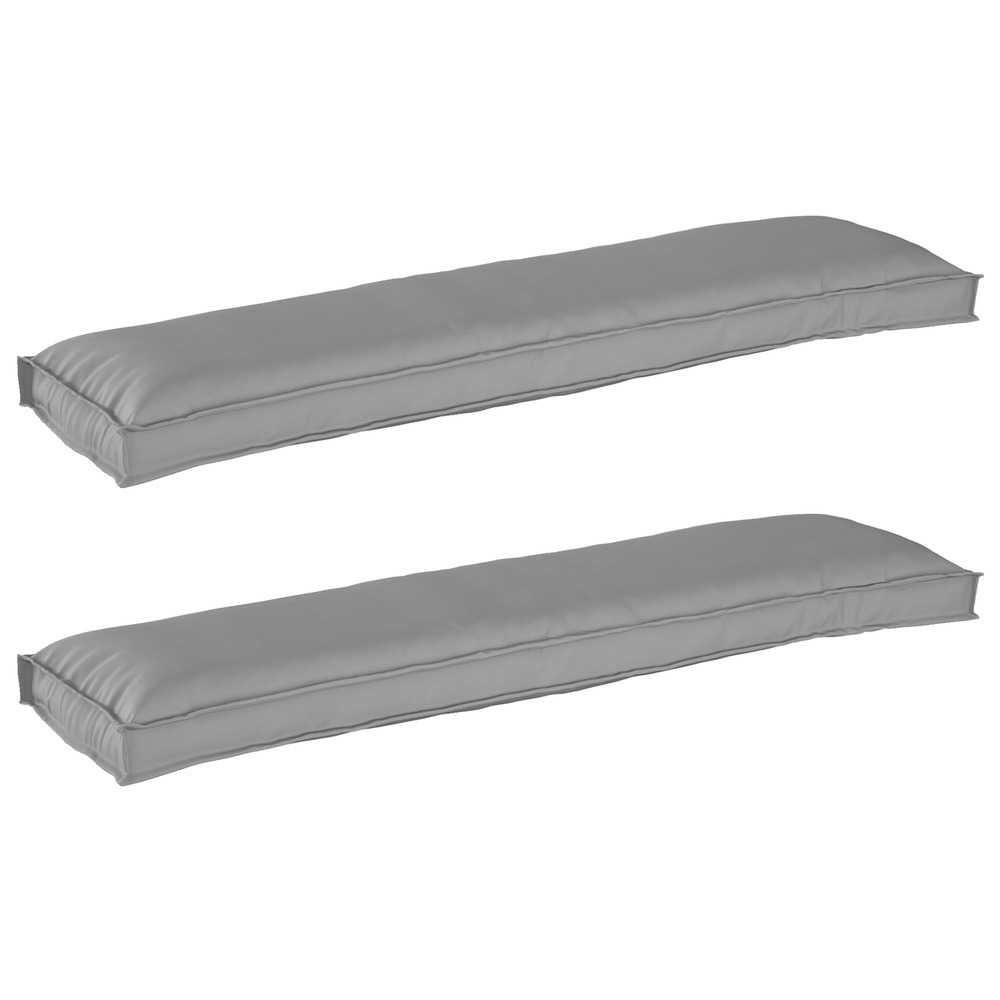 Set de coussins de palette 2 pcs gris 150 x 40 x 8 cm