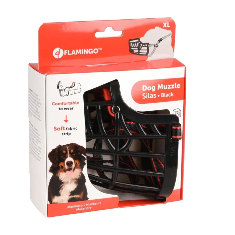Muselière xl 40 cm 44-59 cm, noir silas pour chien