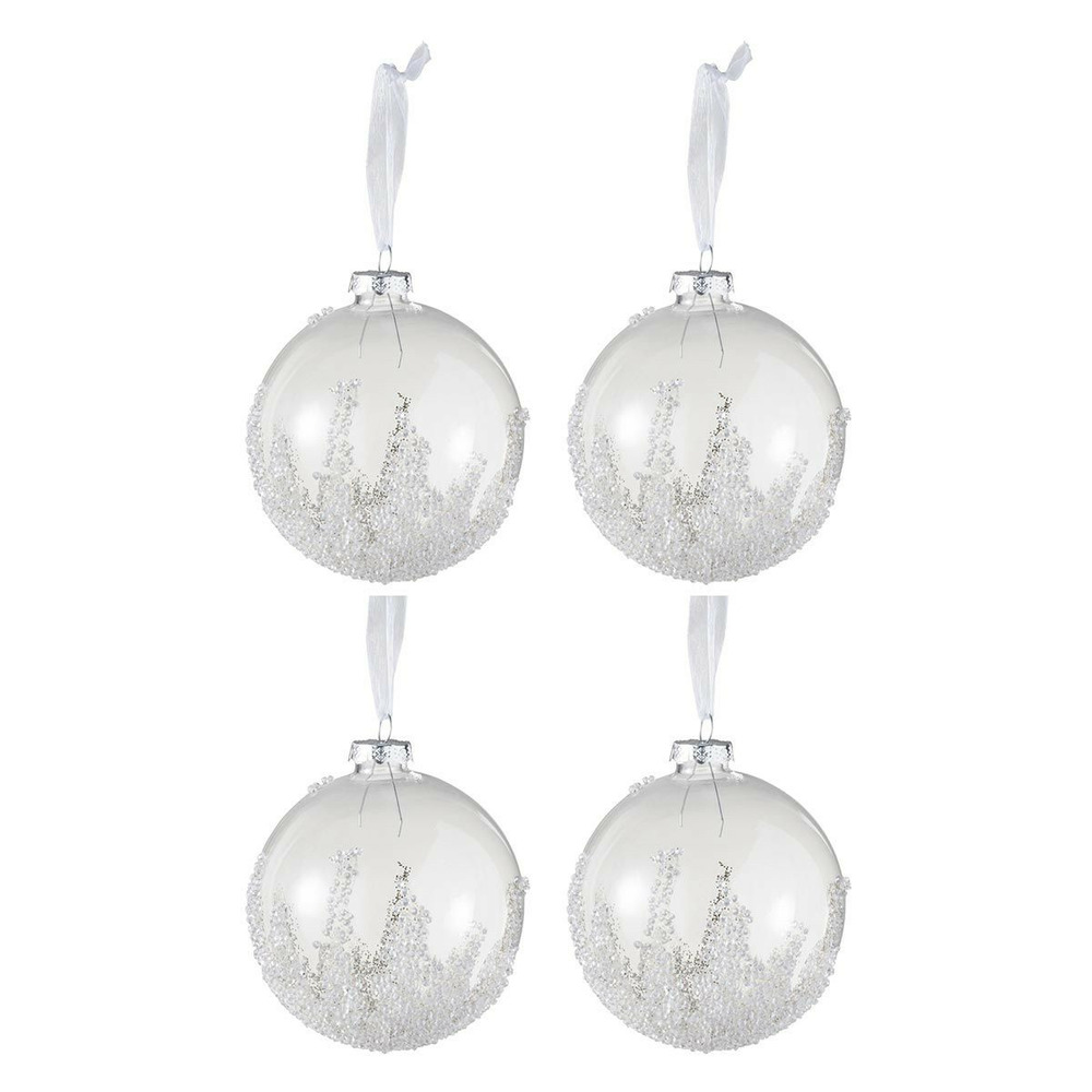 Lot de 4 boules de noël 