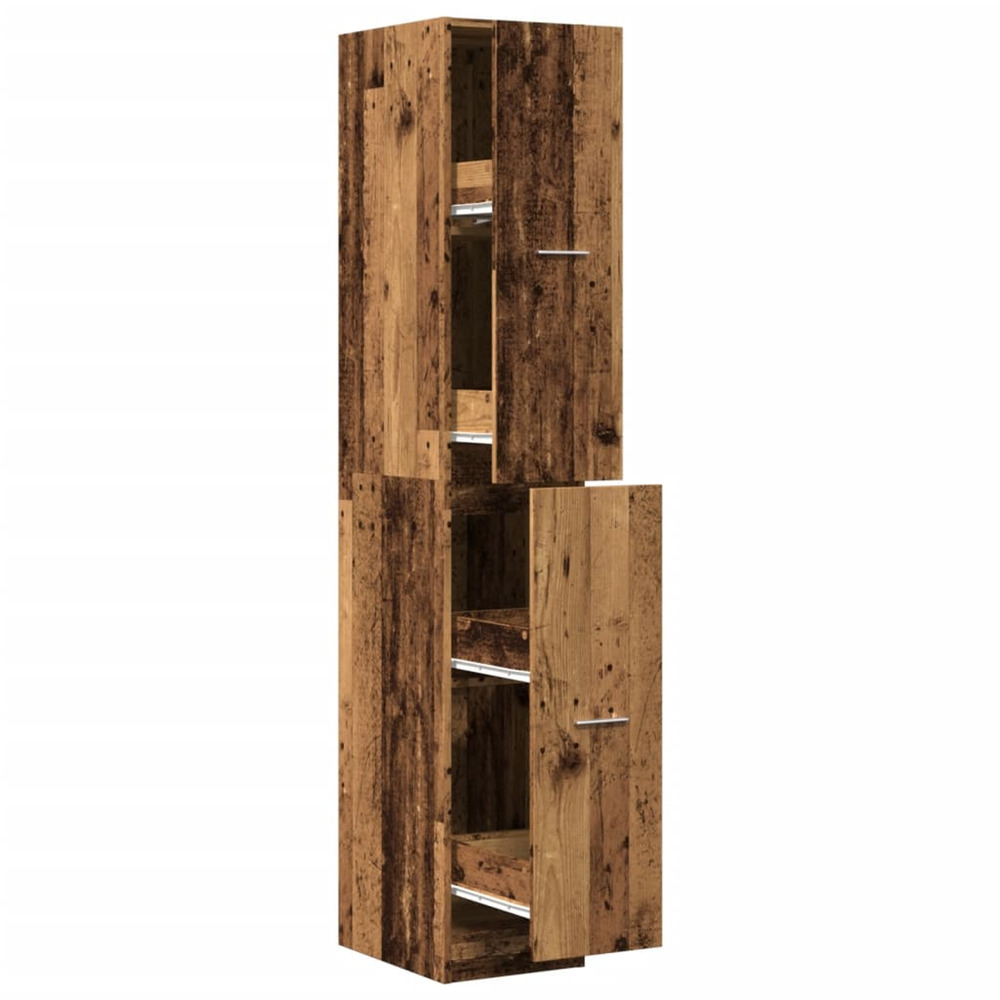 Armoire d'apothicaire vieux bois 30x41x174,5 cm bois ingénierie