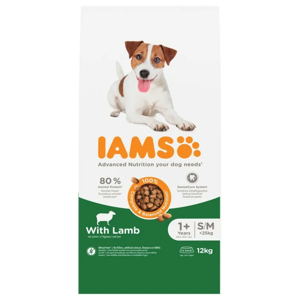 Iams chien adulte s/m agneau 12 kg
