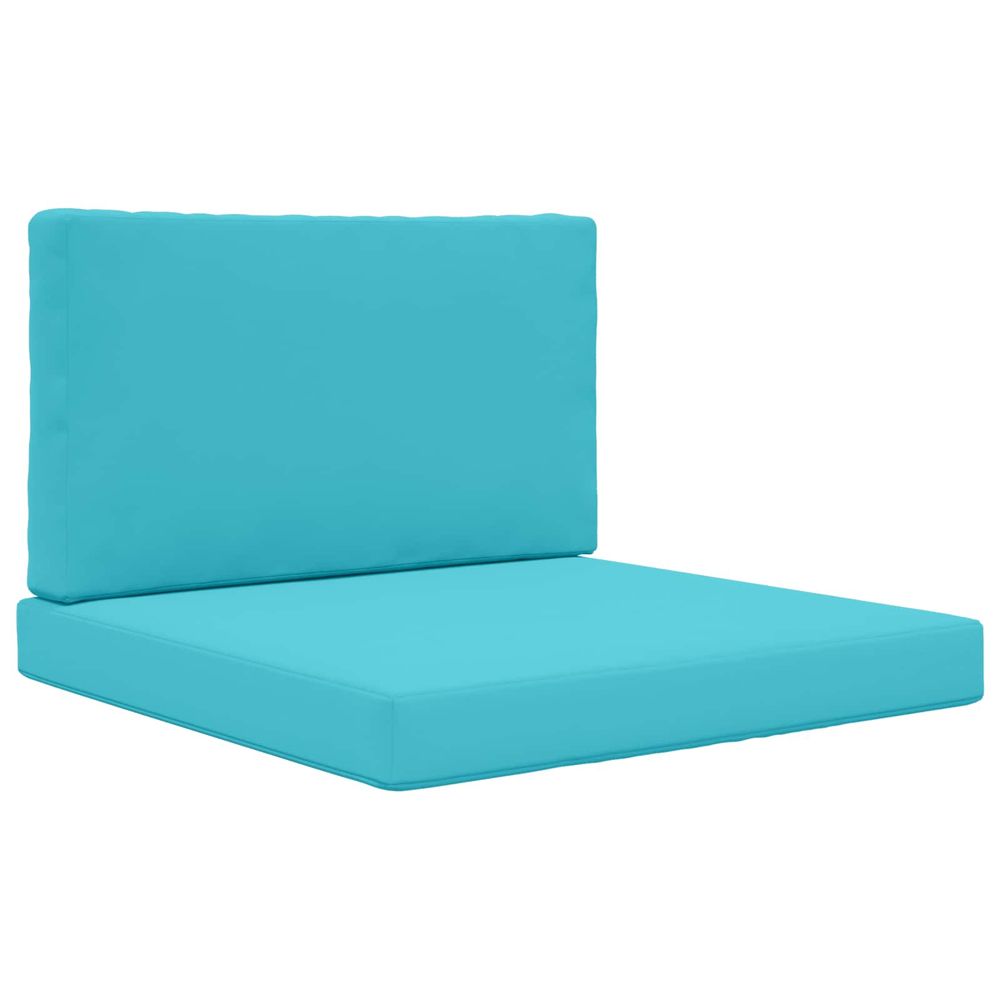 Coussin de canapé d'extérieur polyester turquoise 80 x 80 cm