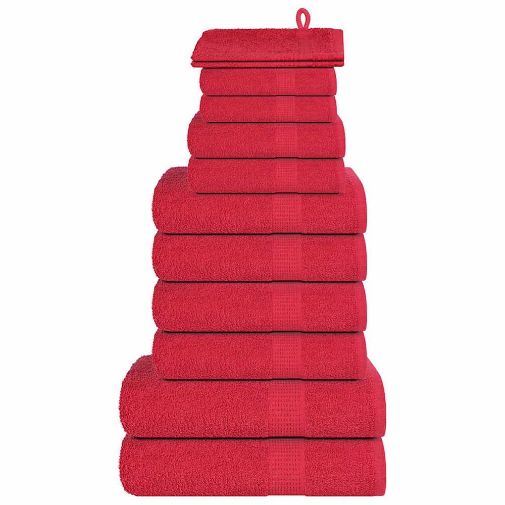 Ensemble de serviettes frogn 12 pcs rouge 360 g/m²