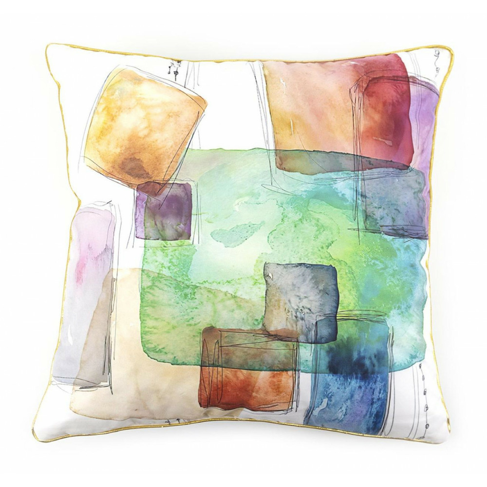 Coussin polyester blanc - décoration d'autrefois