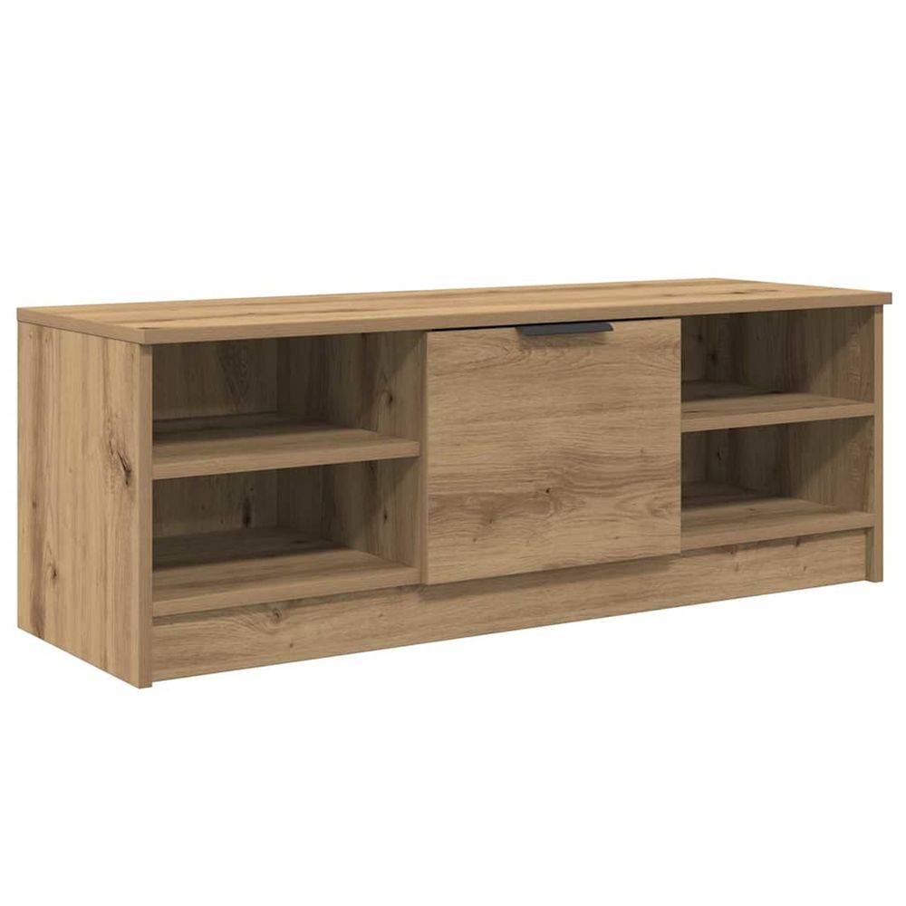 Meuble tv 102 x 35 x 36,5 cm chêne artisanal bois d'ingénierie