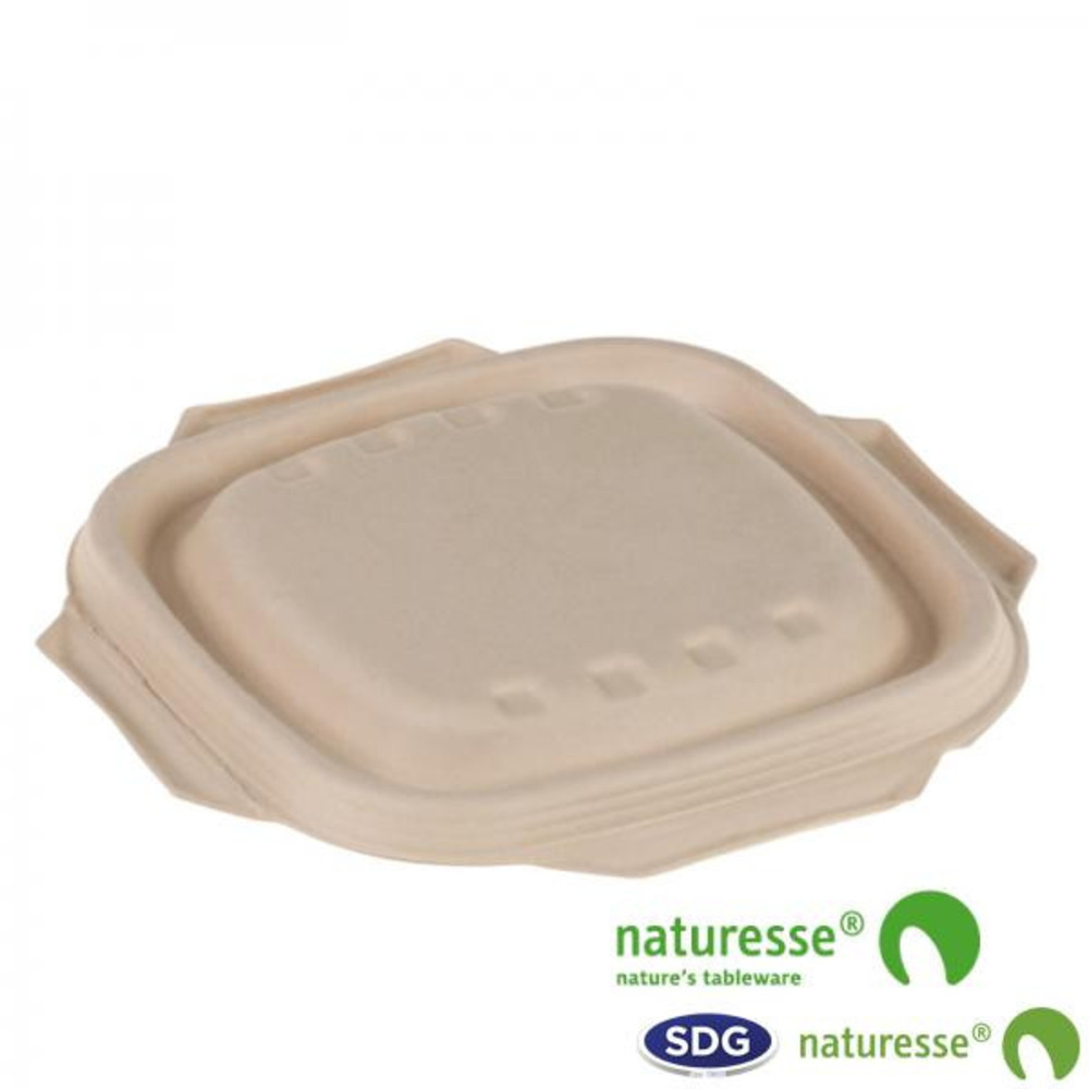 Couvercle pulpe de cellulose nature pour bol 14966 et 14967 - sdg - lot de 500