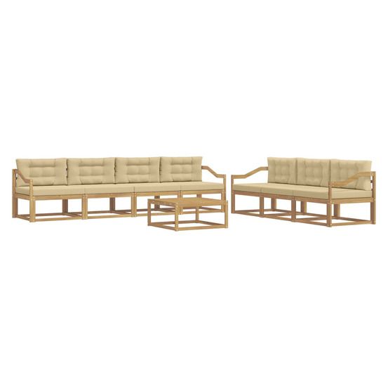 Ensemble de canapés d'extérieur 7 pc blanc et beige