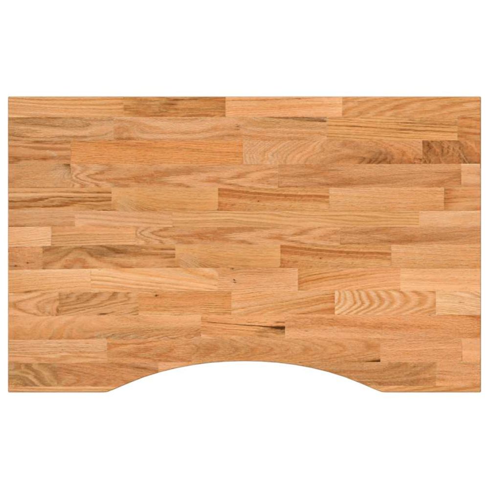 Dessus de bureau marron clair bois chêne massif rectangulaire