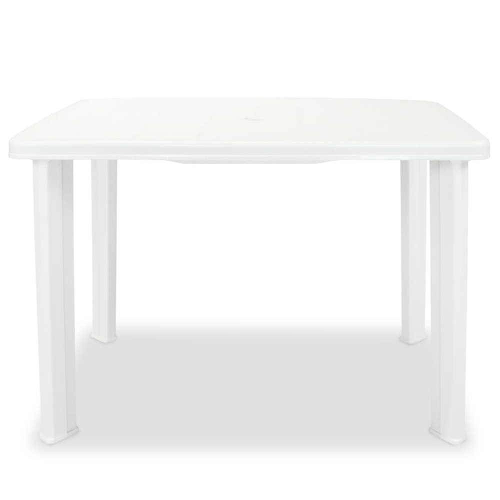 Table de jardin blanc 101 x 68 x 72 cm plastique