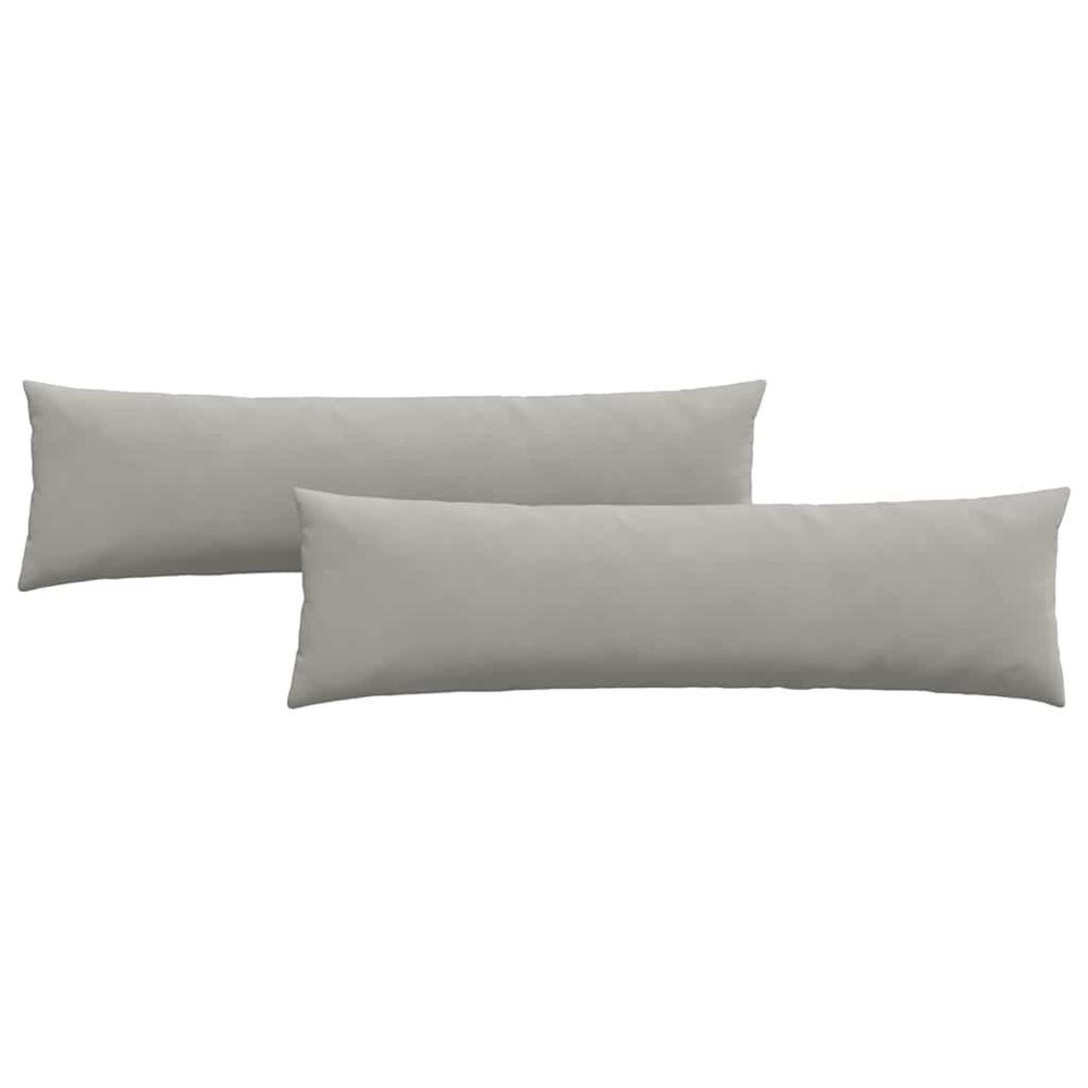 Coussins de canapé 2 pc tissu gris clair 145 x 40 cm