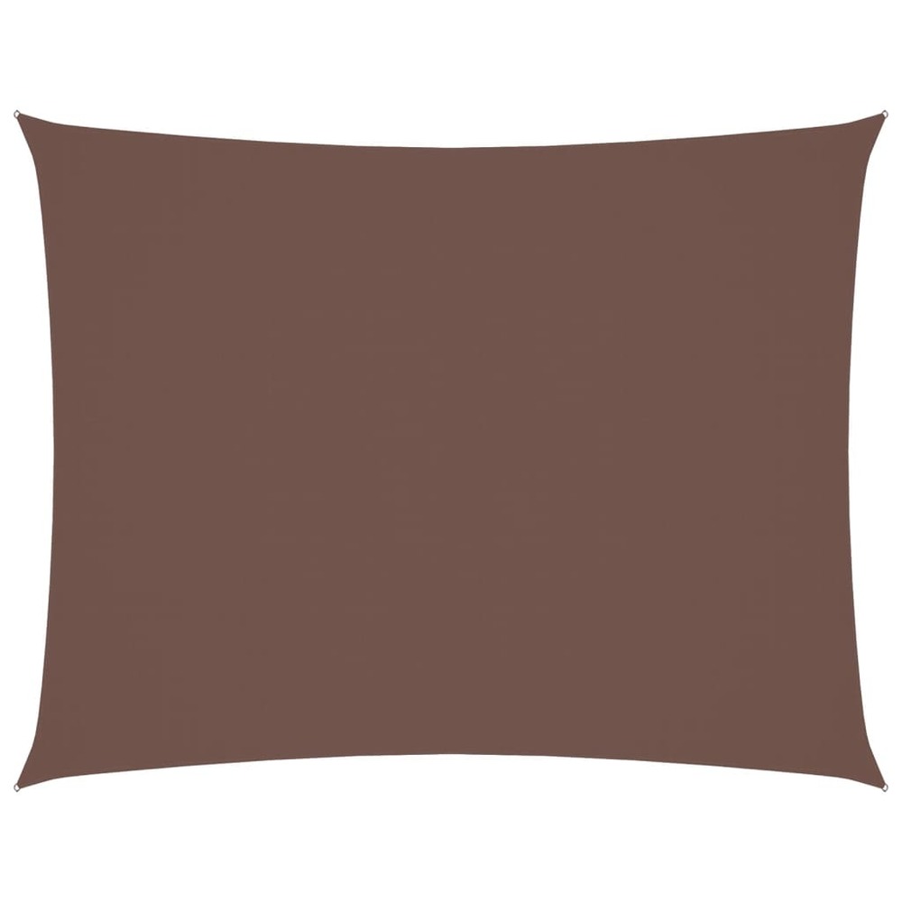 Voile de parasol tissu oxford rectangulaire 4x5 m marron