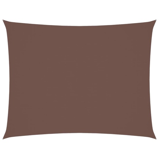 Voile de parasol tissu oxford rectangulaire 4x5 m marron