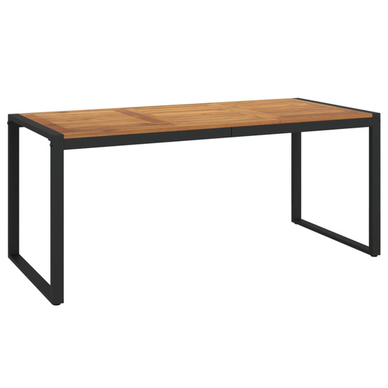 Table de jardin et pieds en forme de u 180x90x75 cm bois acacia