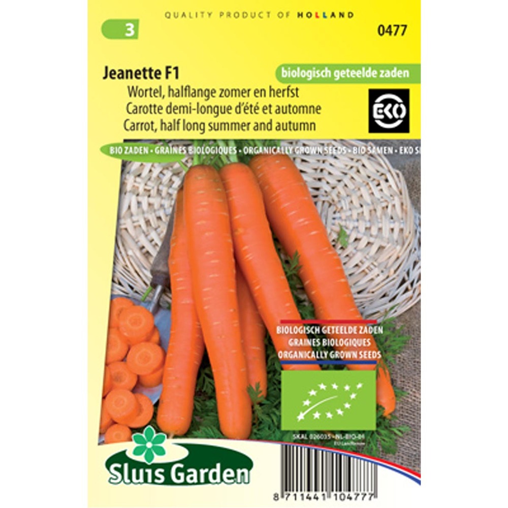 Carotte 'jeanette f1' le sachet de 530 graines environ