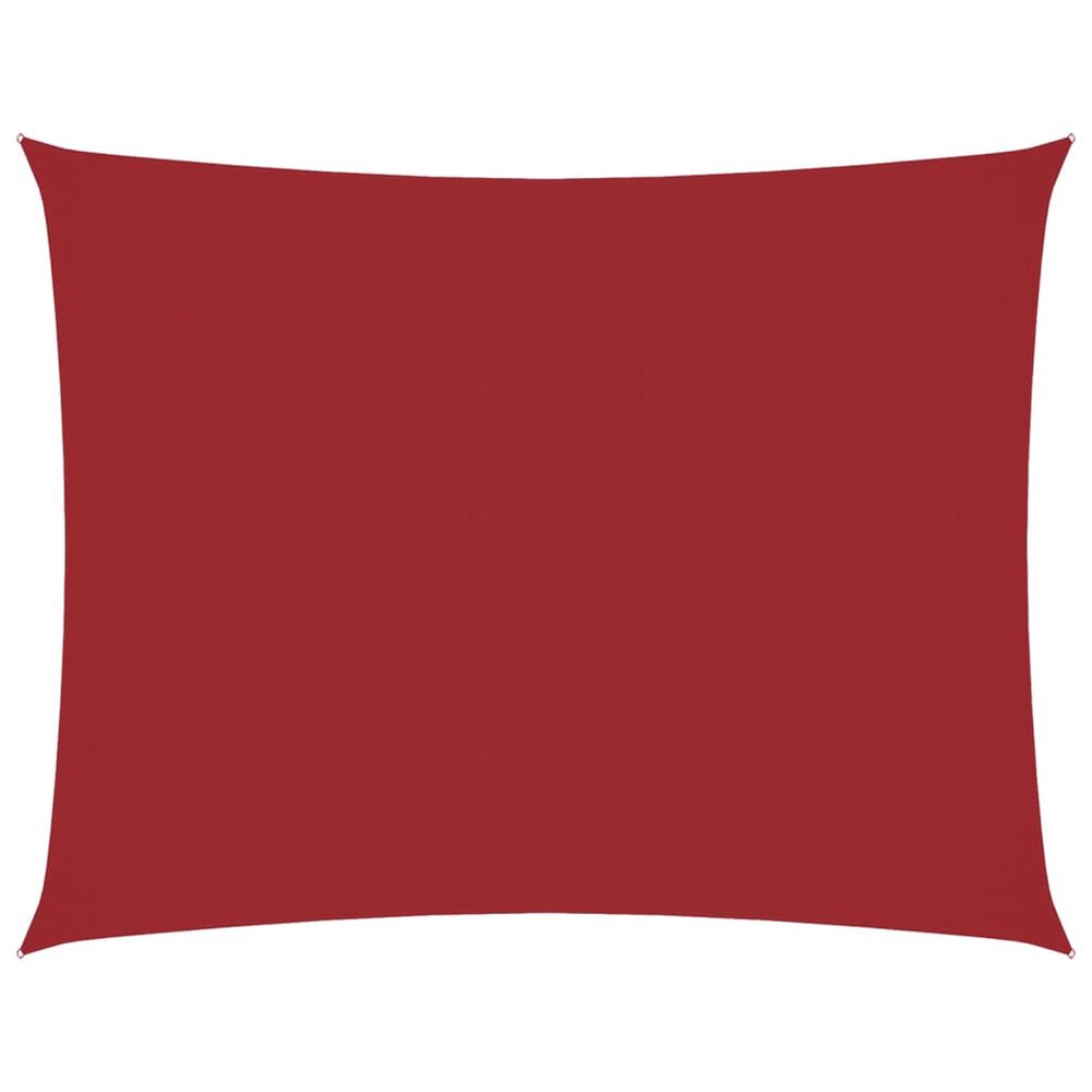 Voile de parasol tissu oxford rectangulaire 6x8 m rouge