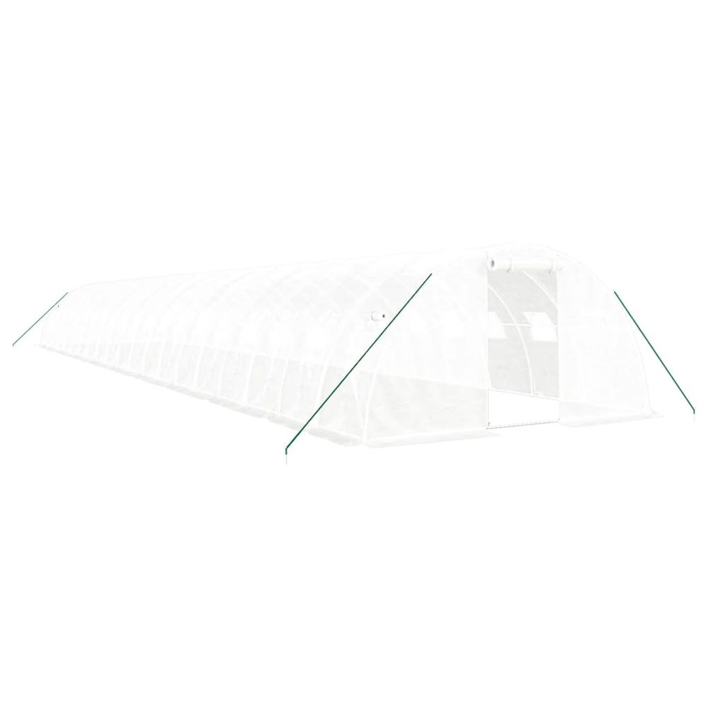 Serre avec cadre en acier blanc 80 m² 20x4x2 m