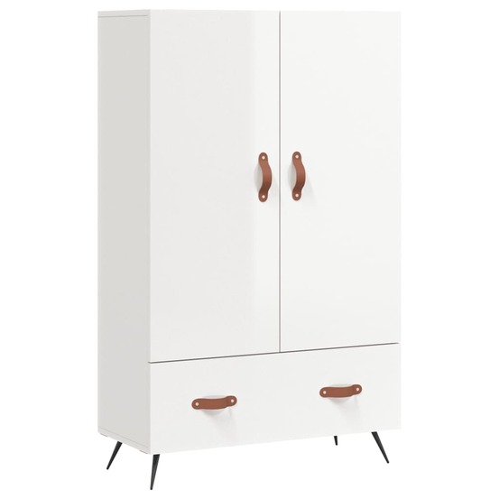 Buffet bahut commode armoire meuble de rangement organisateur cuisine salle de séjour salon haut brillant 69,5 x 31 x 115 cm