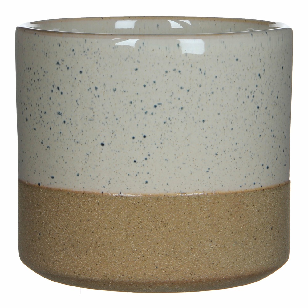 Mica decorations lago pot de fleurs - h16,5 x ø18 cm - blanc