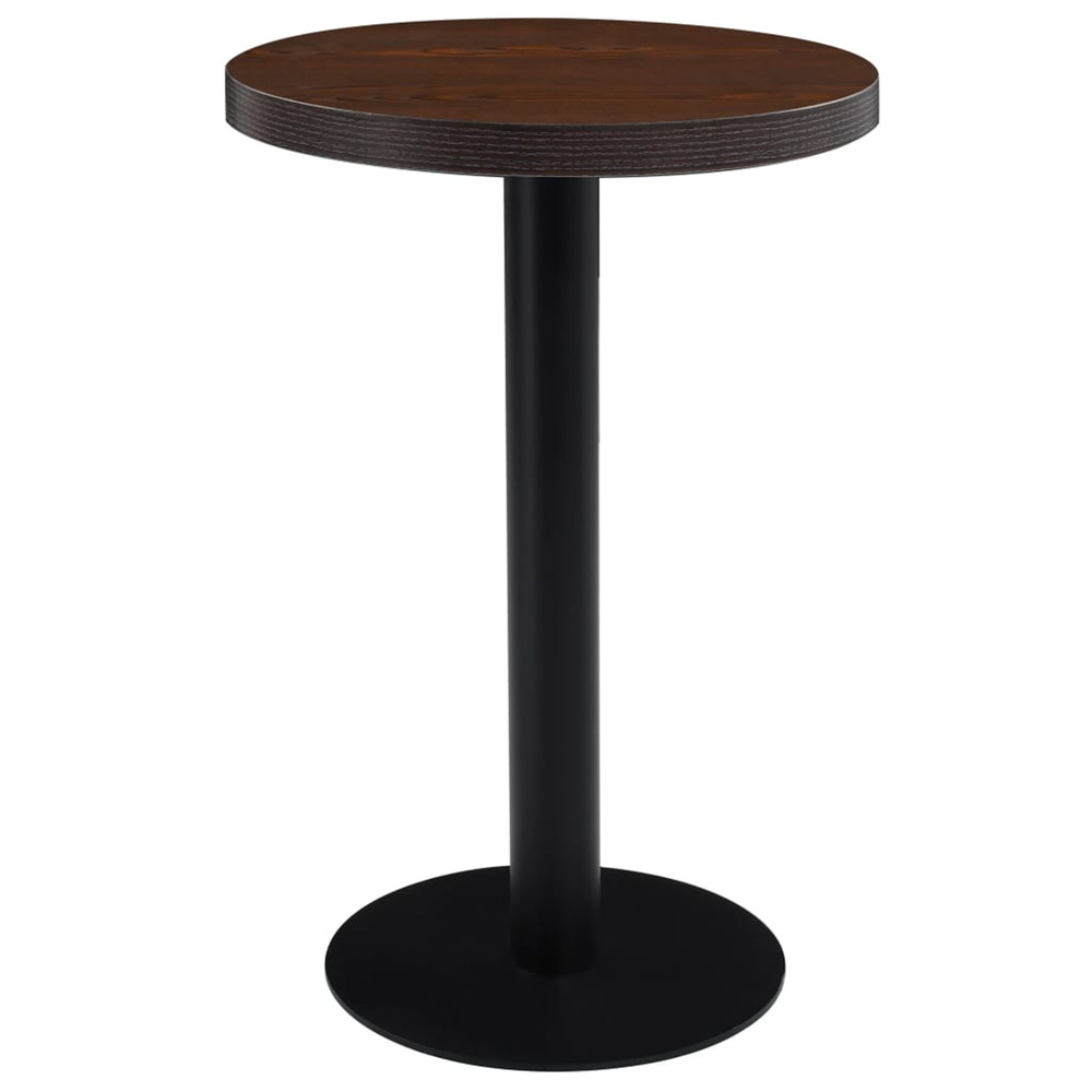 Table de bistro marron foncé 50 cm mdf