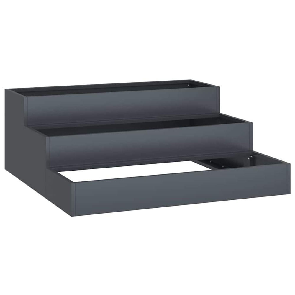 Cache-pot de jardin anthracite 90 x 90 x 35 cm