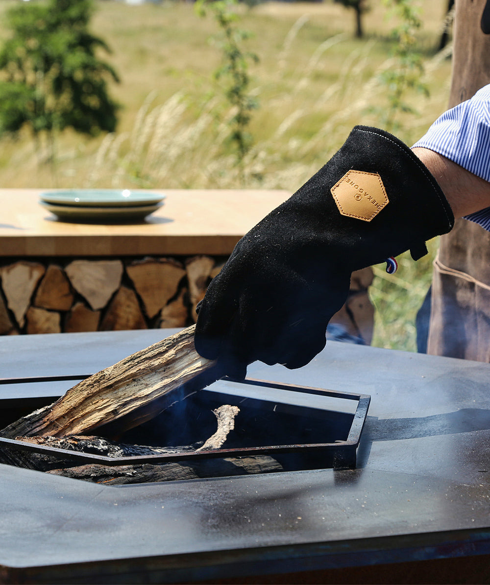 Gants de protection cuir noir