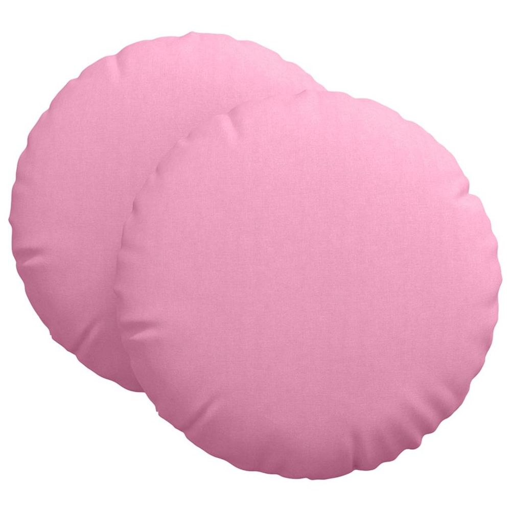 Coussins de siège 2 pc tissu rose ø60 x 21 cm