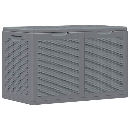 Boîte de rangement de jardin gris pp rotin 180 l