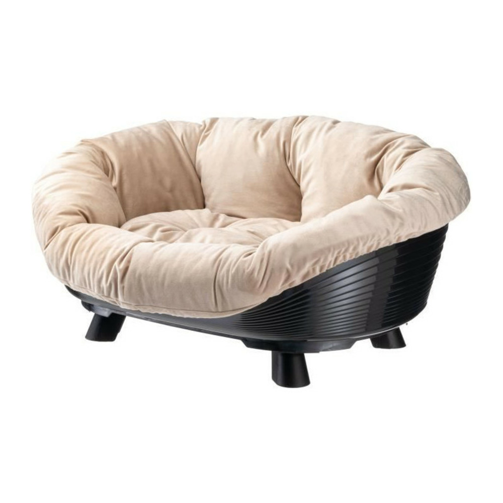 Corbeille - ferplast - sofa throne 6 - avec coussin - noir