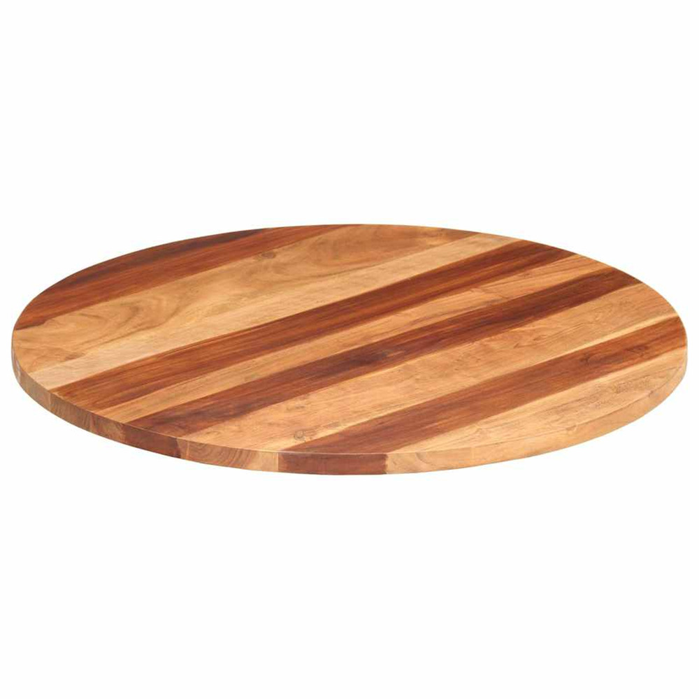 Dessus de table bois massif d'acacia rond 25-27 mm 80 cm